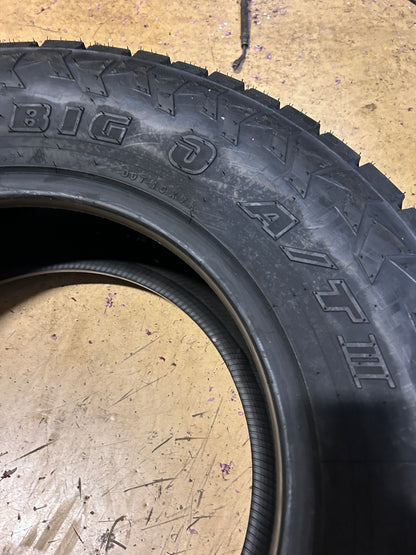 2 BIG O BIG FOOT A/T II BSW LT 265 70 17 121/118R 10PLY ALL TERRAIN TIRE BIGII2657017