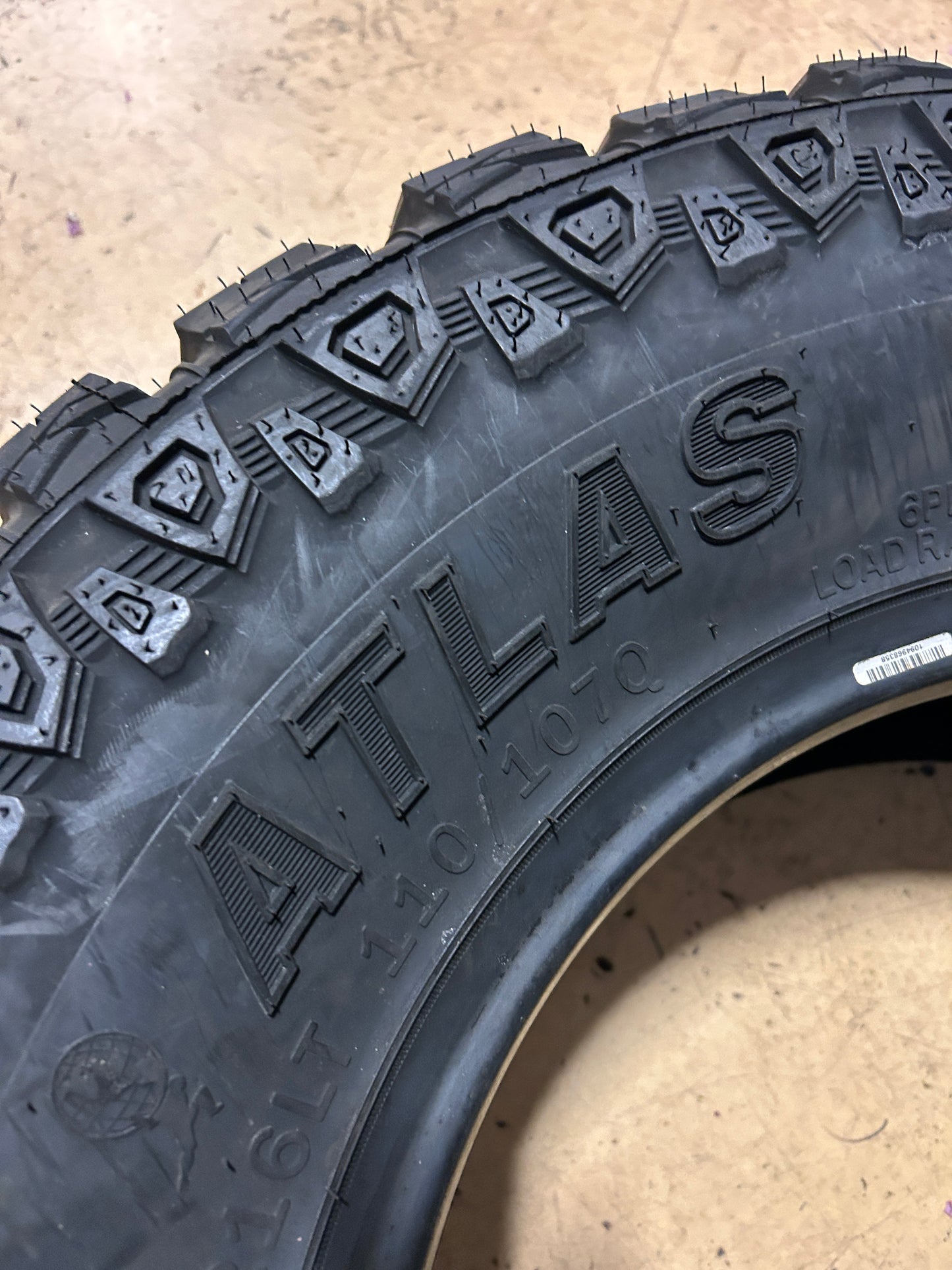 ATLAS PARALLER M/T BSW LT 265 70 16 110/107Q 6PLY MUD TIRE 221020961