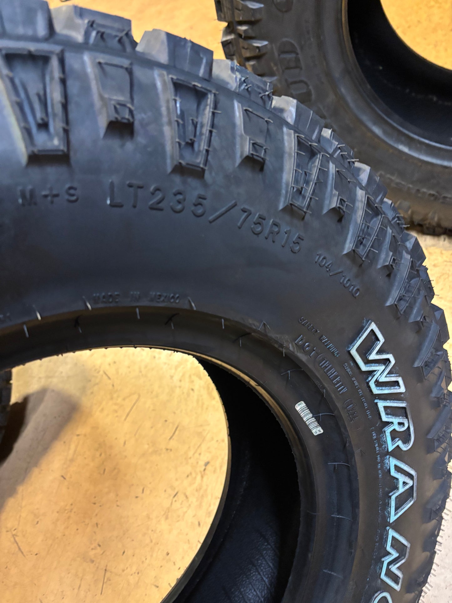 2 GOODYEAR WRANGLER DURATRAC RWL LT 235 75 15 104/101Q LRC 6 PLY ALL TERRAIN TIRES 312008027