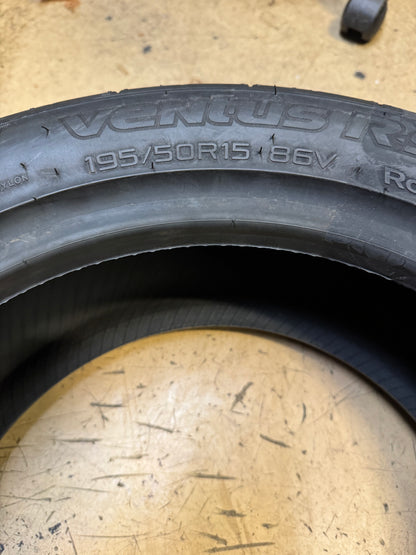 2 NOS HANKOOK VENTUS RS4 BSW P 195 50 15 86V XL UHP SUMMER TIRE 1021829