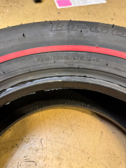 BFGOODRICH SILVERTOWN RADIAL RED STRIPE P 215 70 15 97S ALL SEASON TIRE 579762