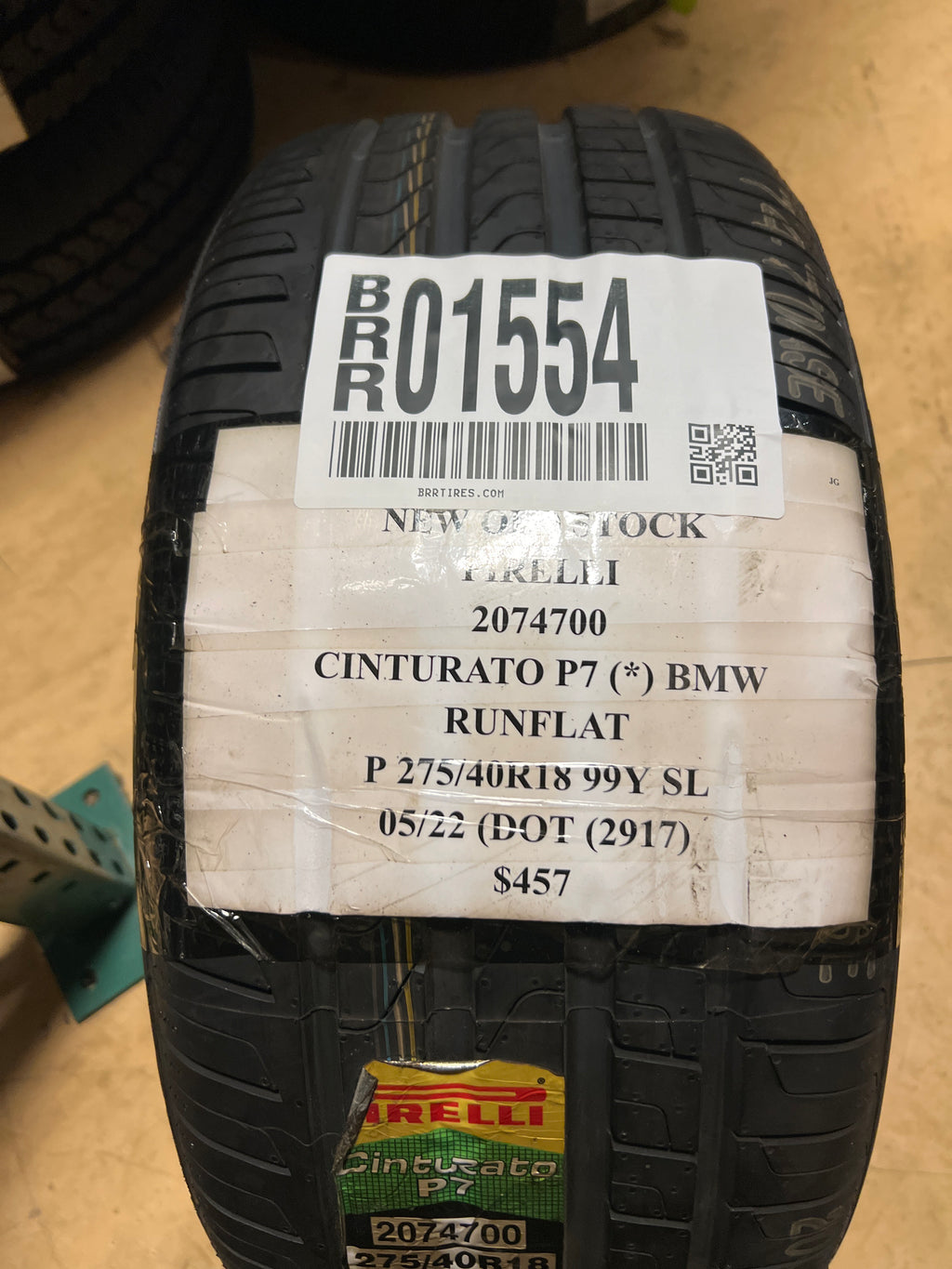 NOS PIRELLI CINTURATO P7 (*) BMW RUNFLAT  P 275 40 18 99Y SL ALL SEASON TIRE 2074700