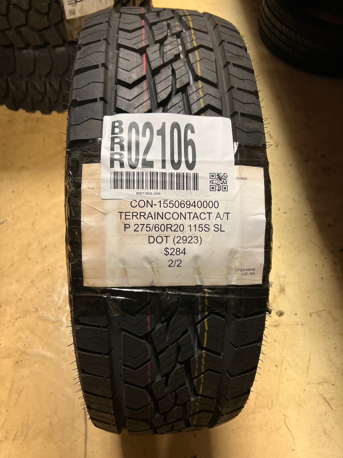 2 NEW  CONTINENTAL TERRAINCONTACT A/T P 275 60 20 115S SL ALL TERRAIN TIRES 15506940000