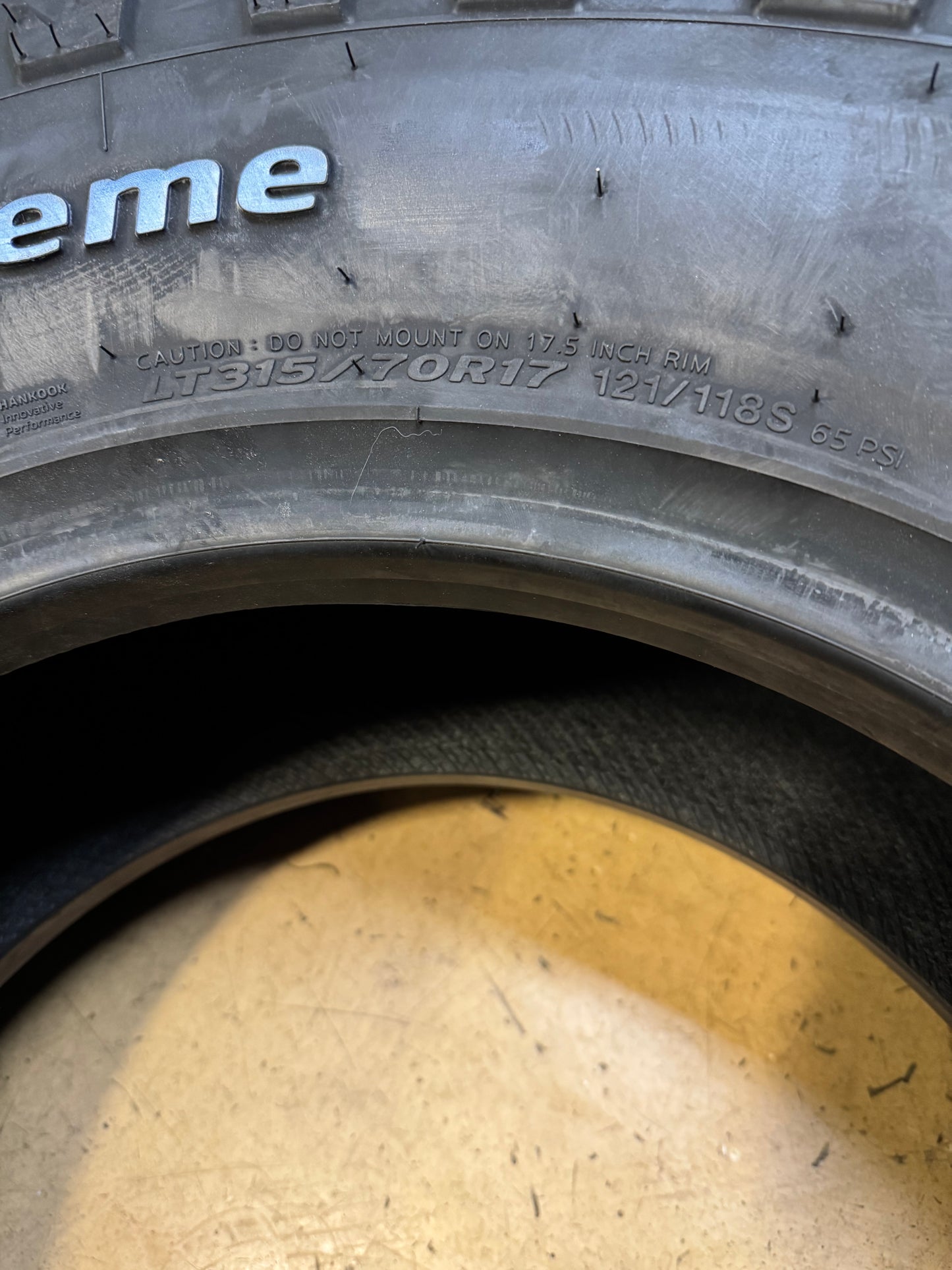 HANKOOK DYNAPRO AT2 XTREME RWL LT 315 70 17 121/118S 10PLY ALL TERRAIN TIRE 2021661