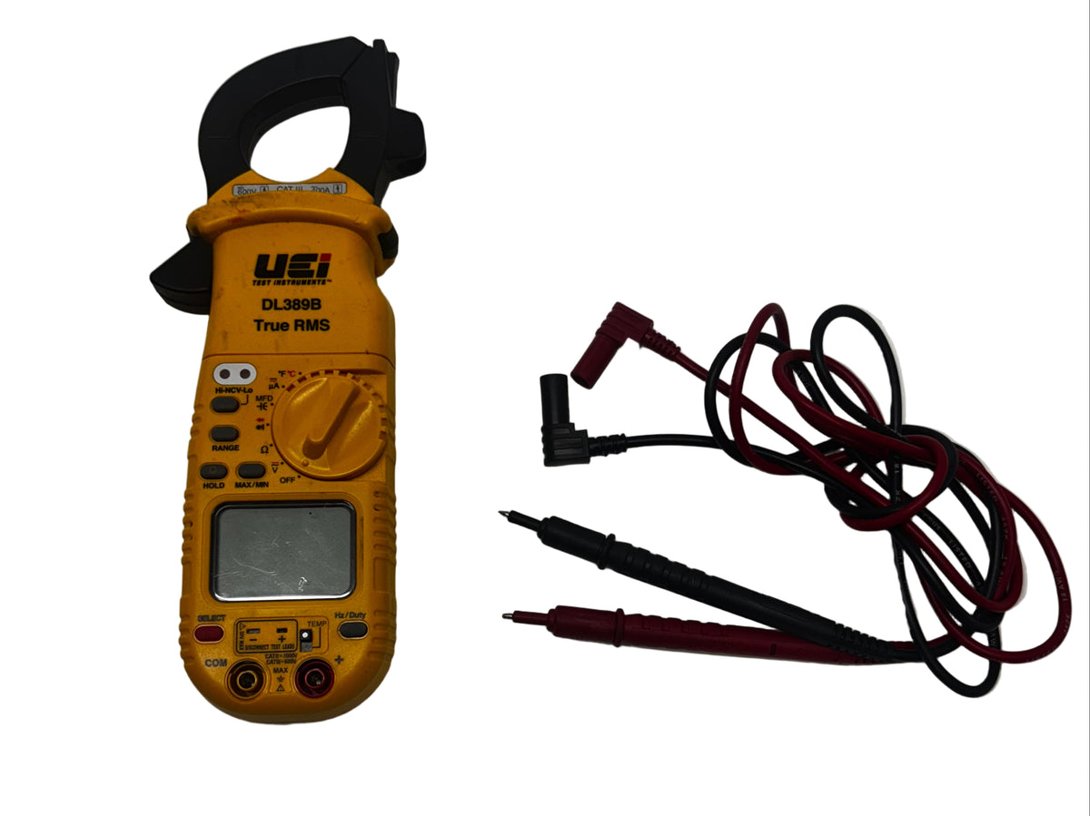 USED UEI DL389B DIGITAL TRUE RMS CLAMP METER HVAC