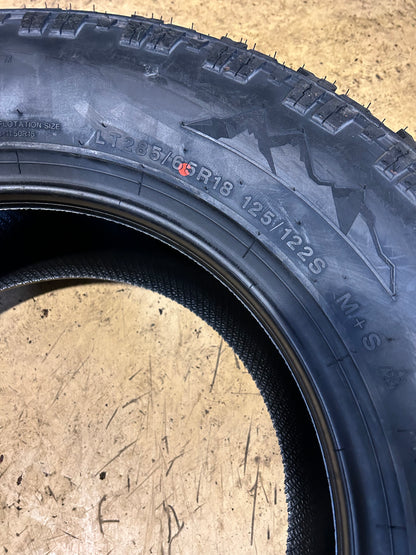 NOS MILESTAR PATAGONIA X/T BSW LT 285 65 18 125/122S 10PLY RUGGED TIRE 22799002