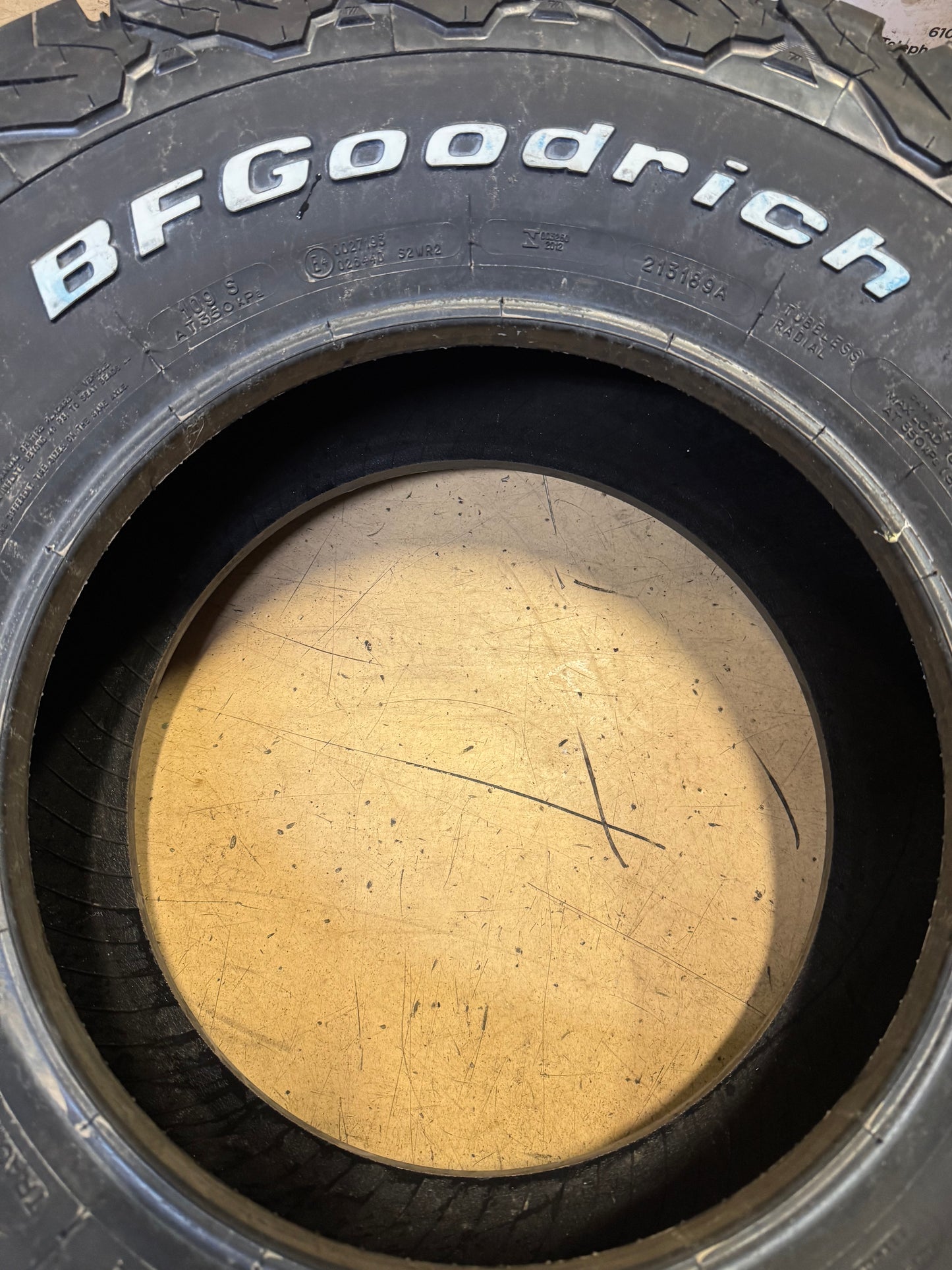 BFGOODRICH ALL TERRAIN T/A KO2 RWL LT 31 10.5 15 109S 6PLY TIRE 69948