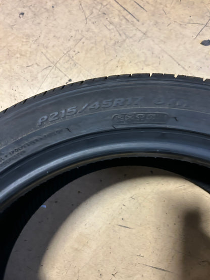 NOS HANKOOK OPTIMO H426 BSW P 215 45 17 87H ALL SEASON TIRE 1012483