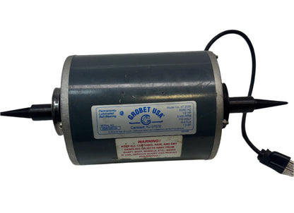 GROBET USA DOUBLE SPINDLE 1/2 HP POLISHING MOTOR 50/60HZ 3450RPM 110V 47.2026