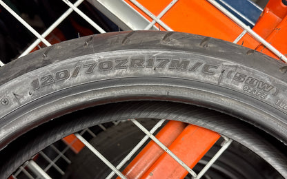 BRIDGESTONE BATTLAX BT023-F SPORT TOURING 120 70 17 58W FRONT MOTORCYCLE TIRE 001279