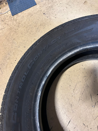 USED 11/32" CONTINENTAL CONTROL CONTACT TOUR A/S + P 225 65 17 102H 15502280000