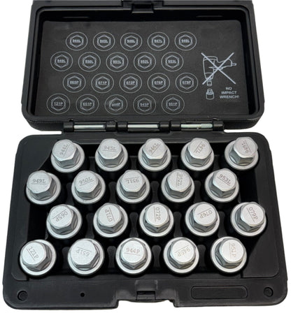 20PC ANTI-THEFT WHEEL LUG NUT REMOVAL SOCKET KEY FOR VOLVE SET
