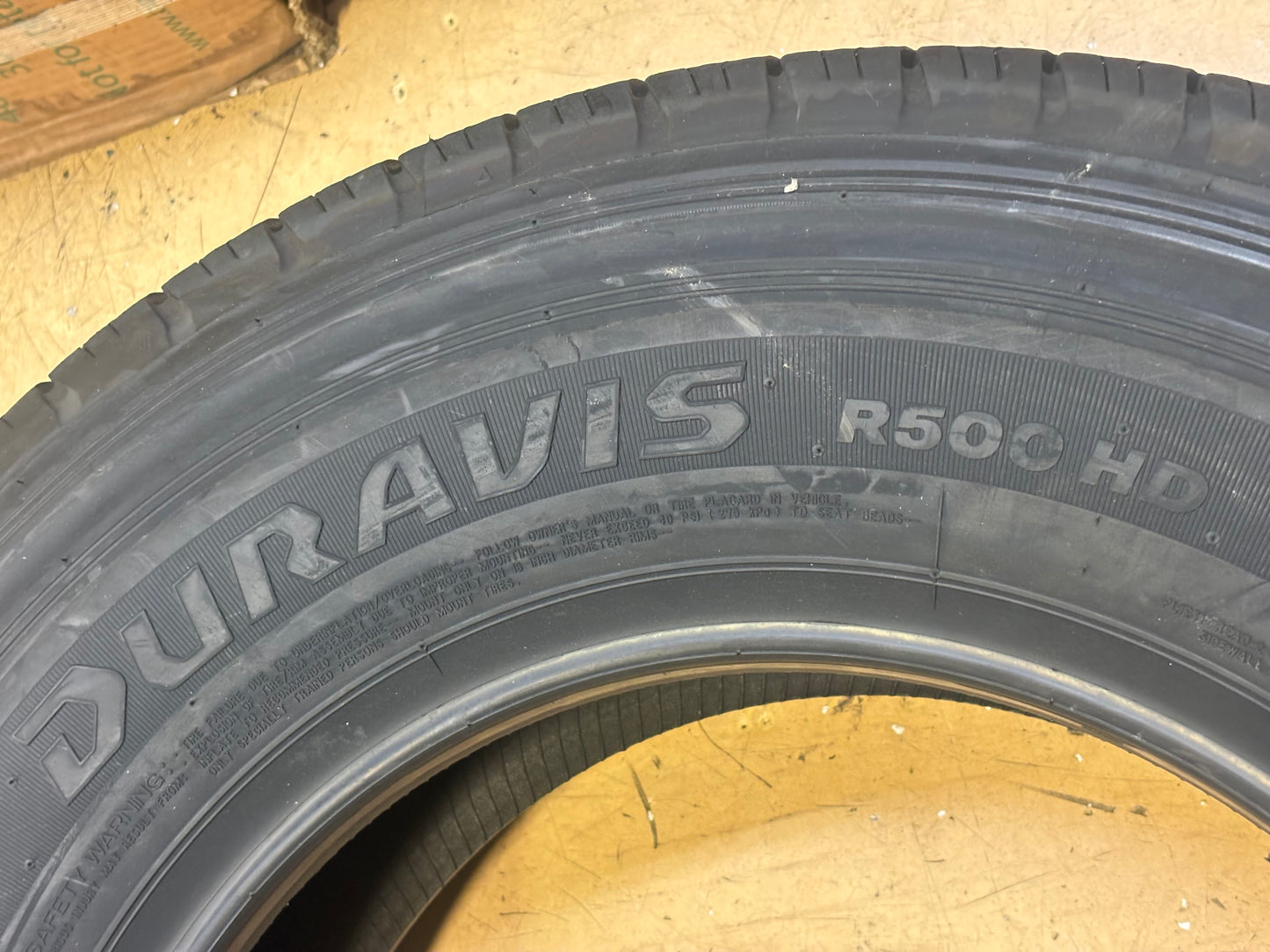 BRIDGESTONE DURAVIS R500 HD LT 225 75 16 115/112R LRE 10PLY HIGHWAY TIRE 192659