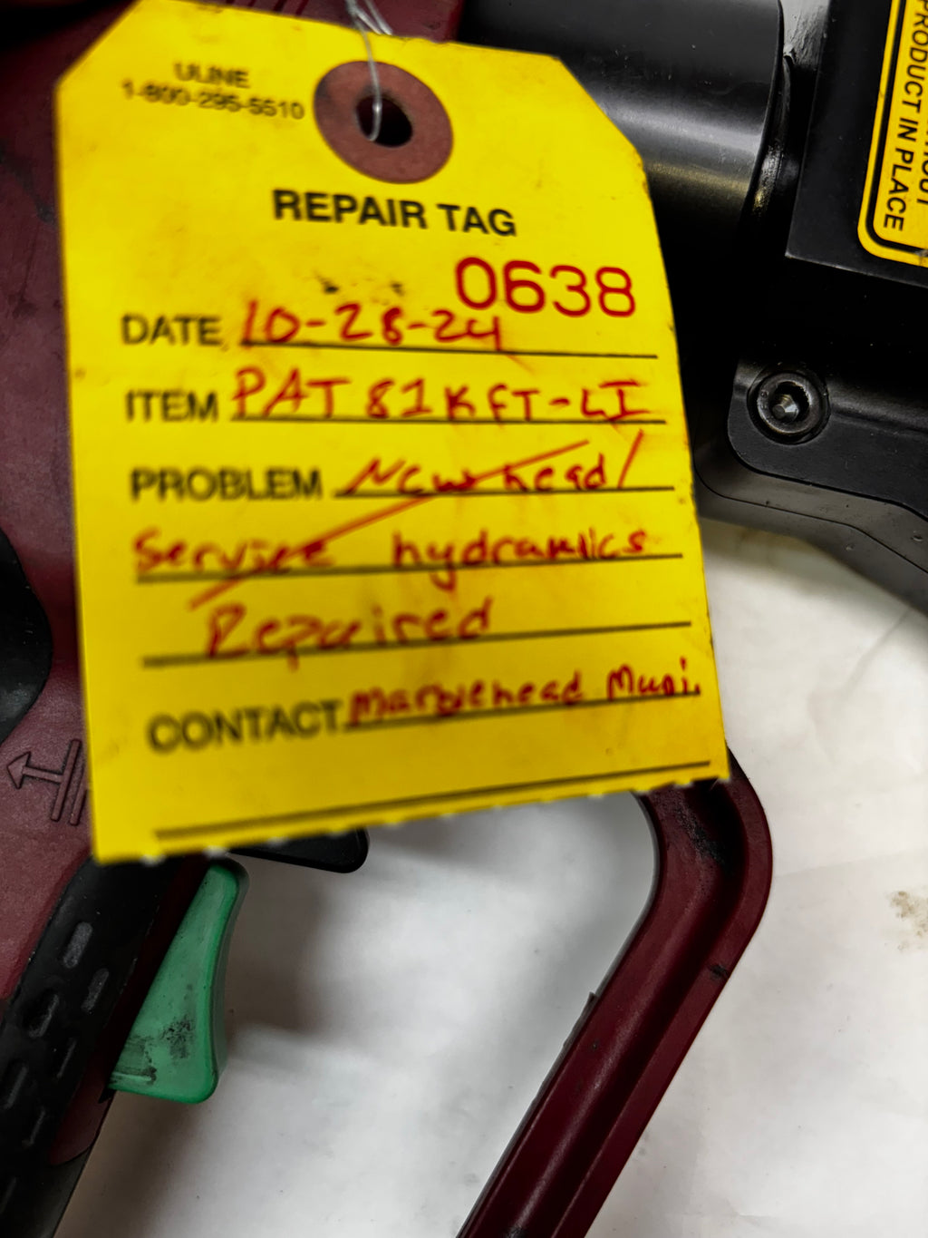 BURNDY PATRIOT HYDRAULIC CRIMPING TOOL PAT81KFTLI 4-POINT(R) LITHIUM-I