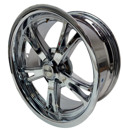 RIDLER CUSTOM WHEELS 606 CHROME WHEEL WITH ALLOY STEE 18 X 8 5x4.75 0 MM OFFSET