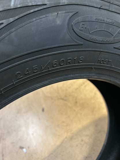 NOS 2 GOODYEAR ASSURANCE CS FUEL MAX BSW P 245 60 18 105T A/S TIRE 755385383