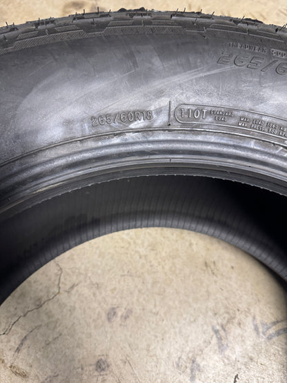 NOS HERCULES TERRA TRAC AT II OWL P 265 60 18 110T ALL TERRAIN TIRE 08556