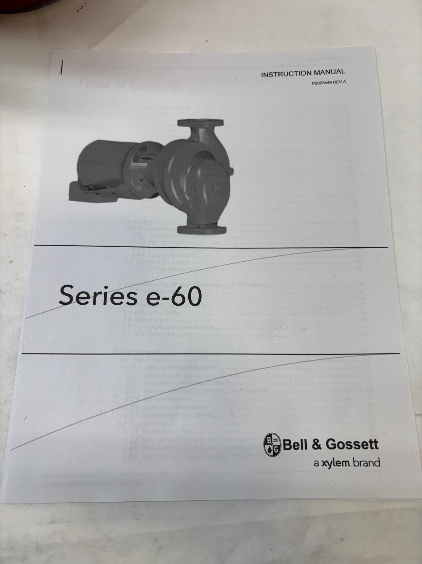 BELL AND GOSSETT SERIES 60 PUMP 610S 1/2HP 610S 2X5-1/4 MAINTANACE FREE PUMP 172717LF