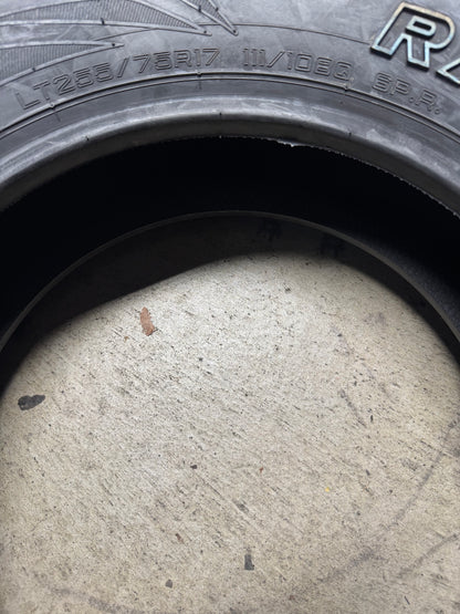 NOS NAKANG MUD STAR RADIAL M/T OWL LT 255 75 17 111/108Q 6PLY MUD TERRAIN TIRE 22130002