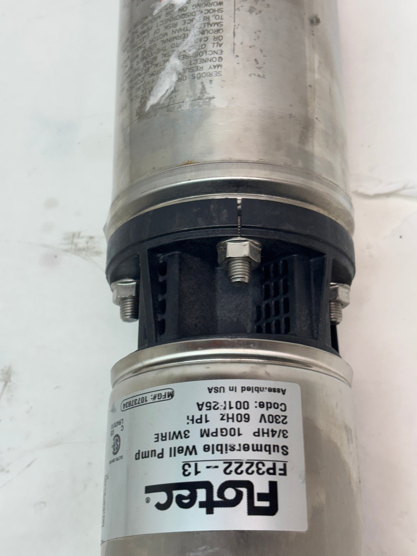 FLOTEC 3-WIRE SUBMERSIBLE WELL PUMP, FP3222-13, 4 IN