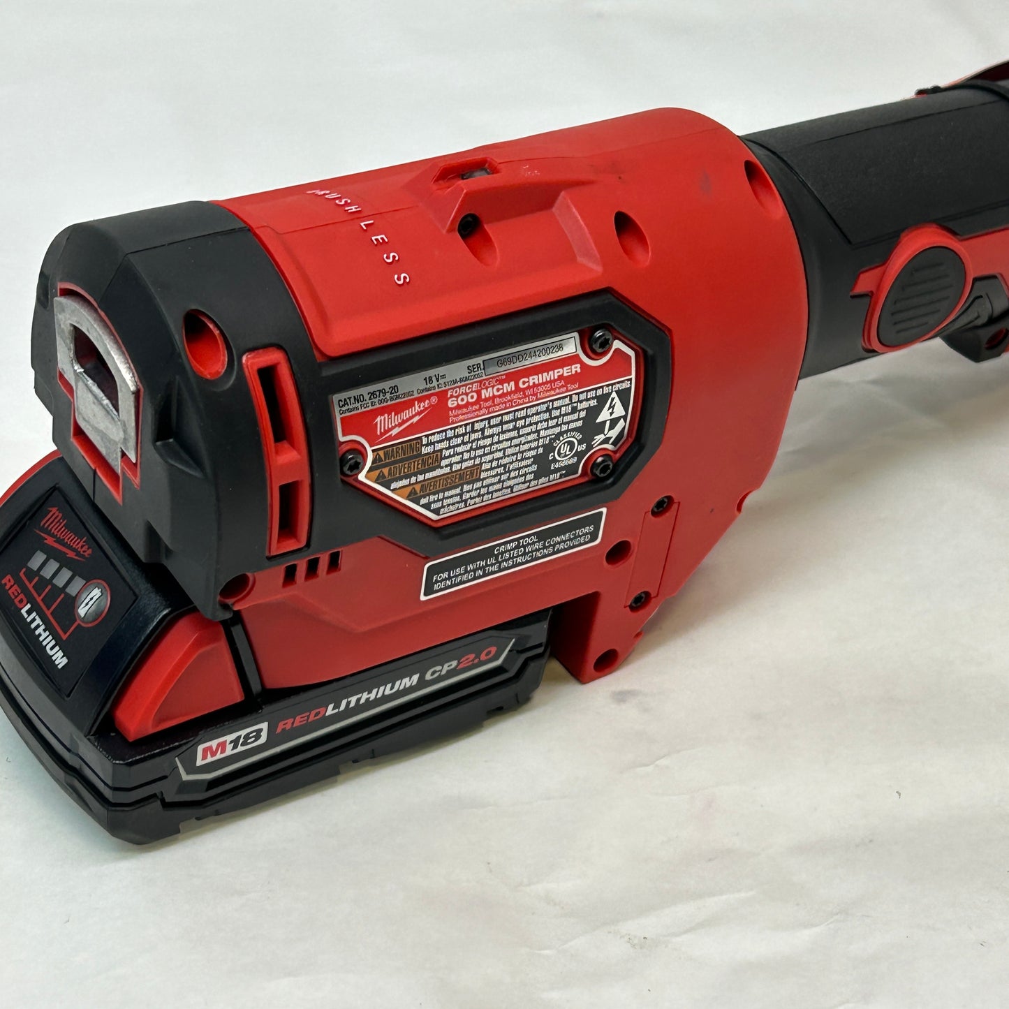 MILWAUKEE M18 18V FORCE LOGIC 600 MCM CRIMPER KIT 2679-22