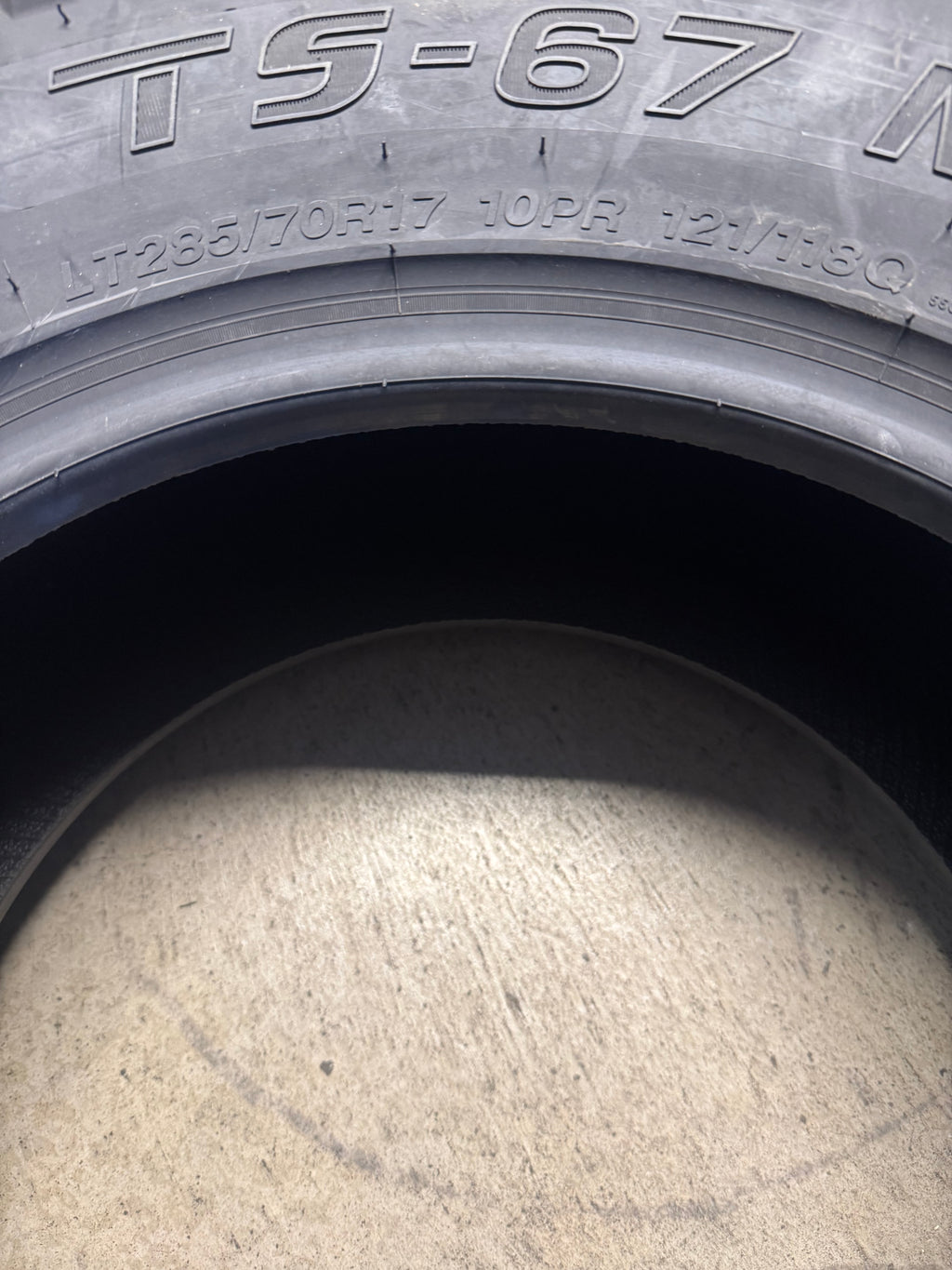 NOS TBB TIRES TS-67 M/T BSW LT 285 70 17 121/118Q 10PLY MUD TERRAIN TIRE HKFB9MB