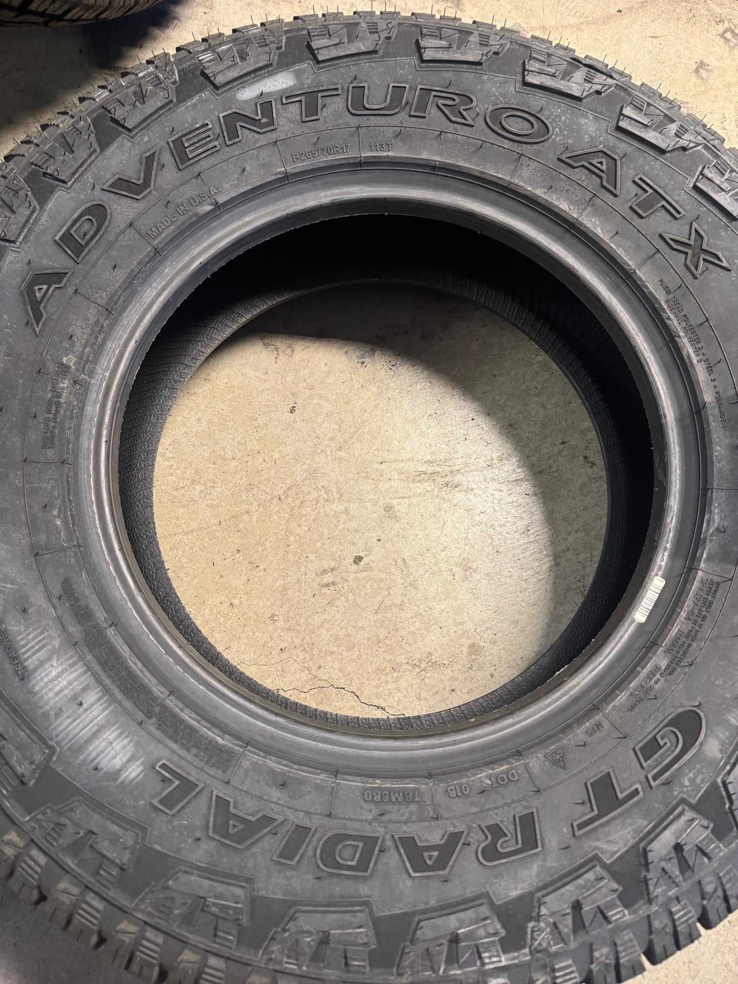 2 GT RADIAL ADVENTURO ATX BSW P 265 70 17 113T ALL TERRAIN TIRE 100UA3706