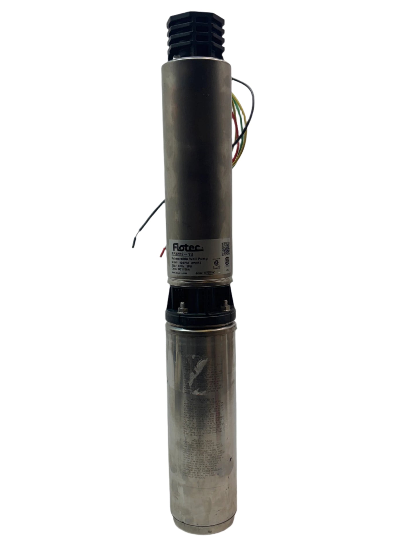 FLOTEC 3-WIRE SUBMERSIBLE WELL PUMP, FP3222-13, 4 IN