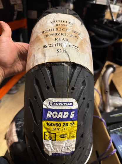 MICHELIN ROAD 5 2CT+ BSW 160 60 17 69W REAR MOTORCYCLE TIRE 03574