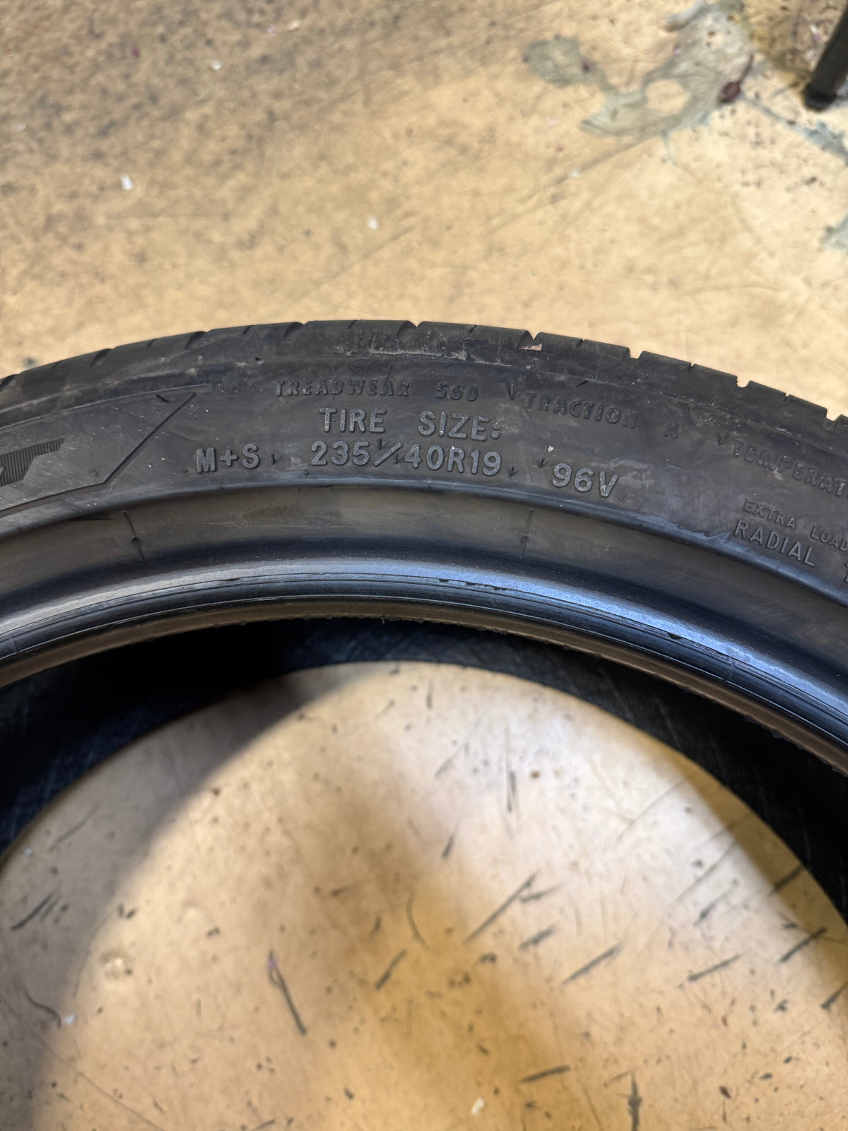 USED GOODYEAR EAGLE SPORT ALL-SEASON (NO FOAM) BSW P 235 40 19 96V TIRE 109209366