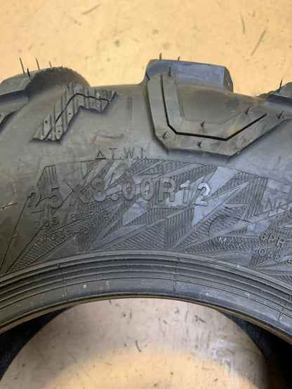PIRANHA OBOR BSW AT  25 8 12 60F 6PLY ATV/UTV TIRE PO25812