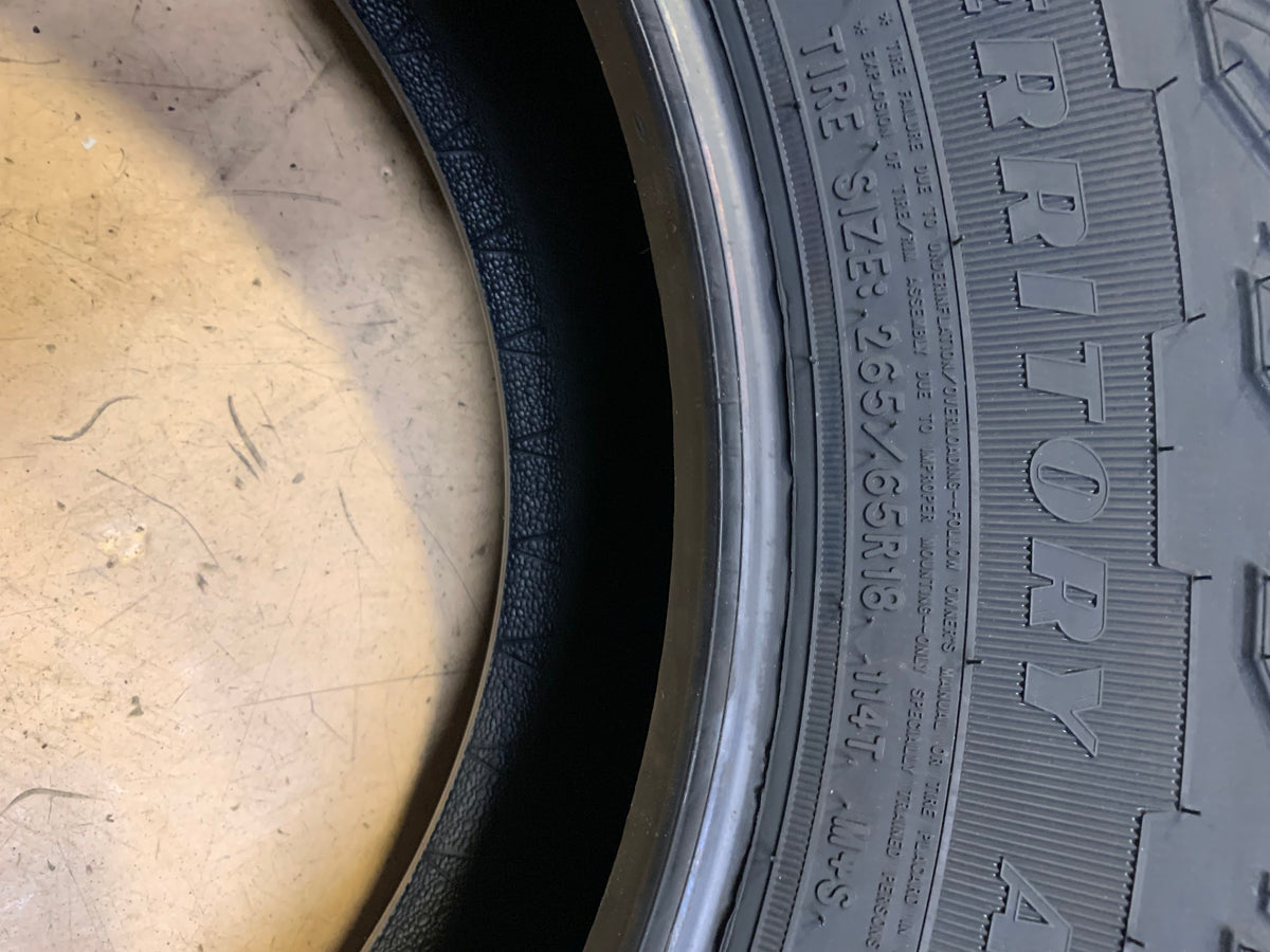 2 GOODYEAR WRANGLER TERRITORY AT RWL P 265 65 18 114T ALL TERRAIN TIRE 734006586