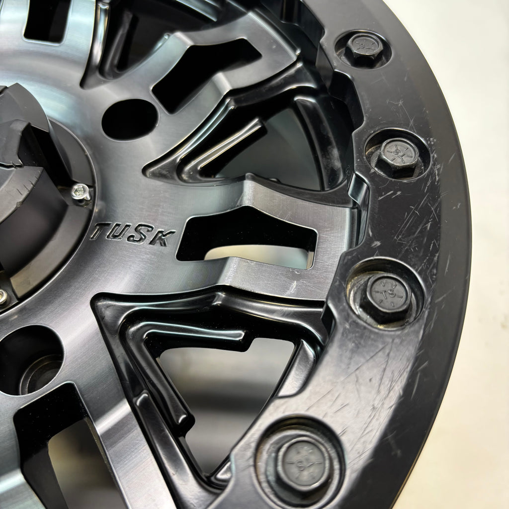 2 TUSK TETON BEADLOCK ATV/UTV MACHINED/BLACK WHEELS 14X7 4/156 ET+30 1852790004