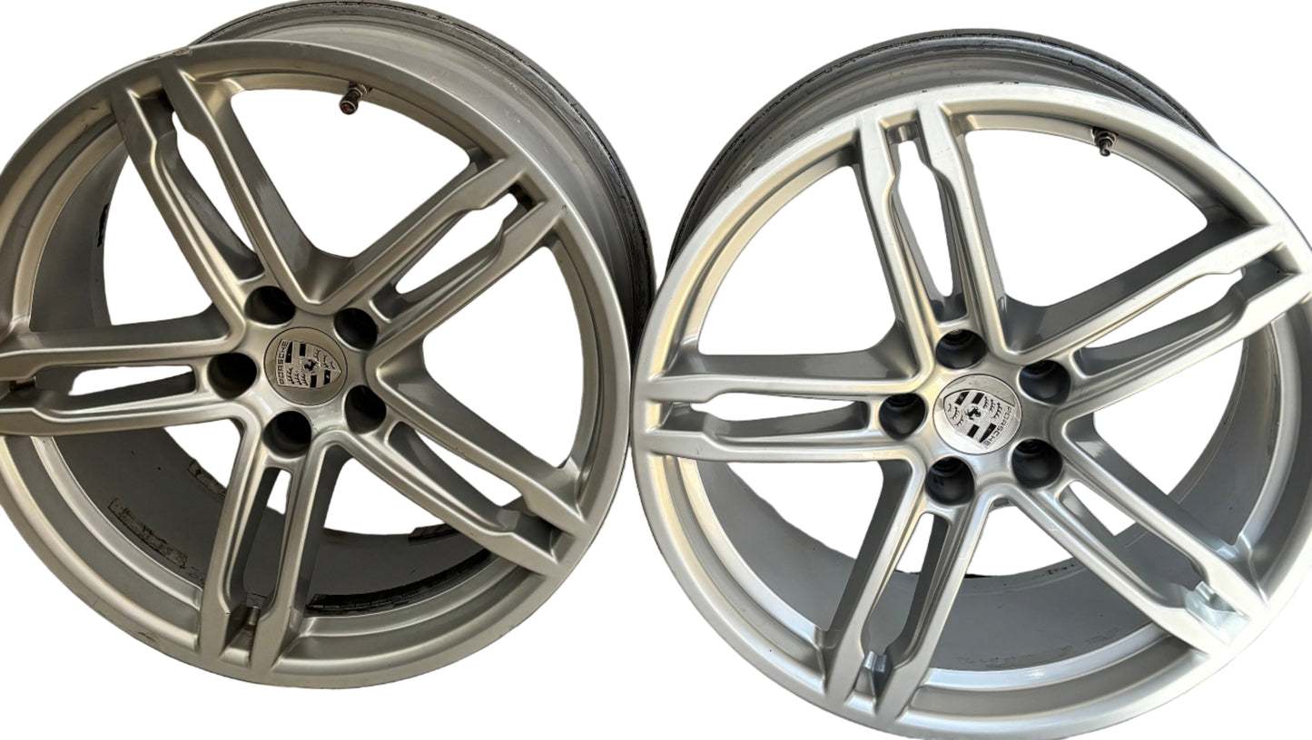4 GENUINE PORSCHE MACAN 15-19 9X19 8X19 SILVER WHEEL SET 95B601025BN 95B601025BM