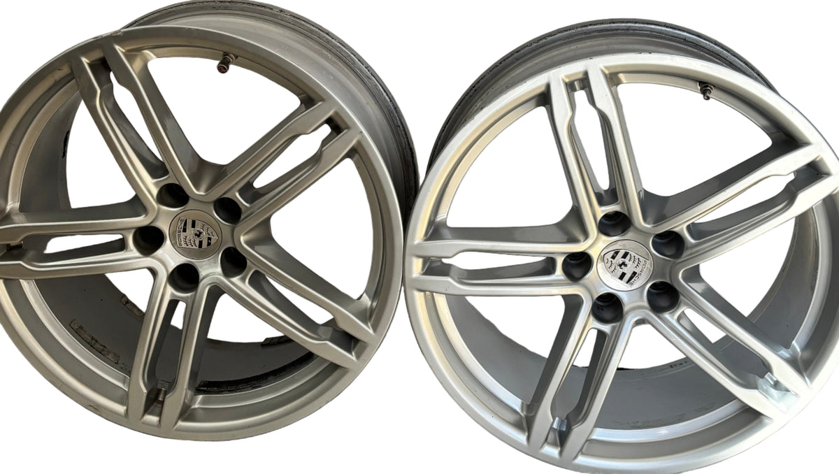 4 GENUINE PORSCHE MACAN 15-19 9X19 8X19 SILVER WHEEL SET 95B601025BN 95B601025BM