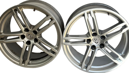 4 GENUINE PORSCHE MACAN 15-19 9X19 8X19 SILVER WHEEL SET 95B601025BN 95B601025BM