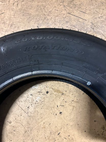 2 MICKEY THOMPSON ET STREET FRONT BSW LT 26 6 15 4PLY FRONT DRAG TIRE 250738