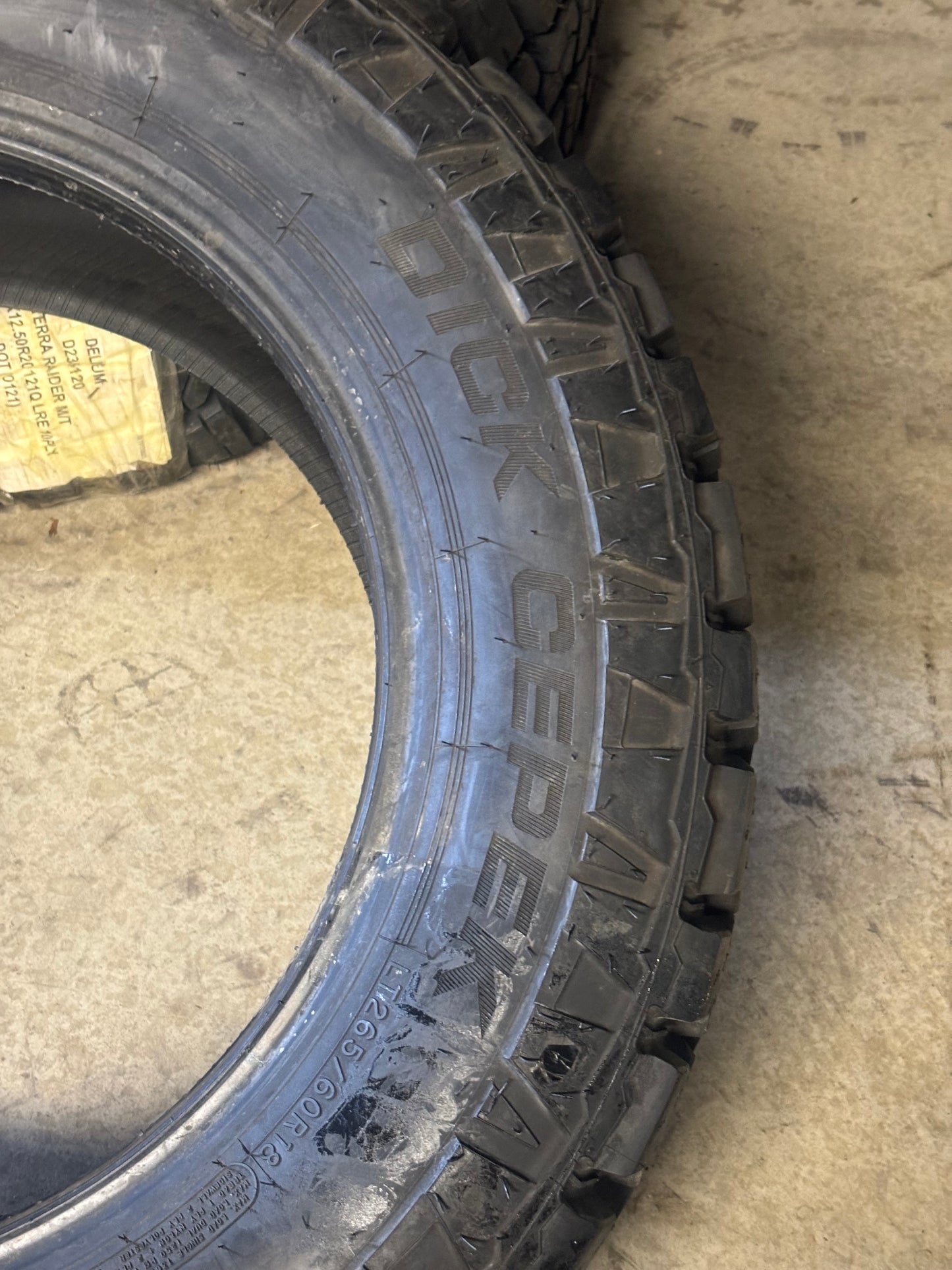 NOS DICK CEPEK TRAIL COUNTRY EXP BSW LT  265 60 18 119/116Q LRE 10PLY ALL TERRAIN  TIRE 90000034980
