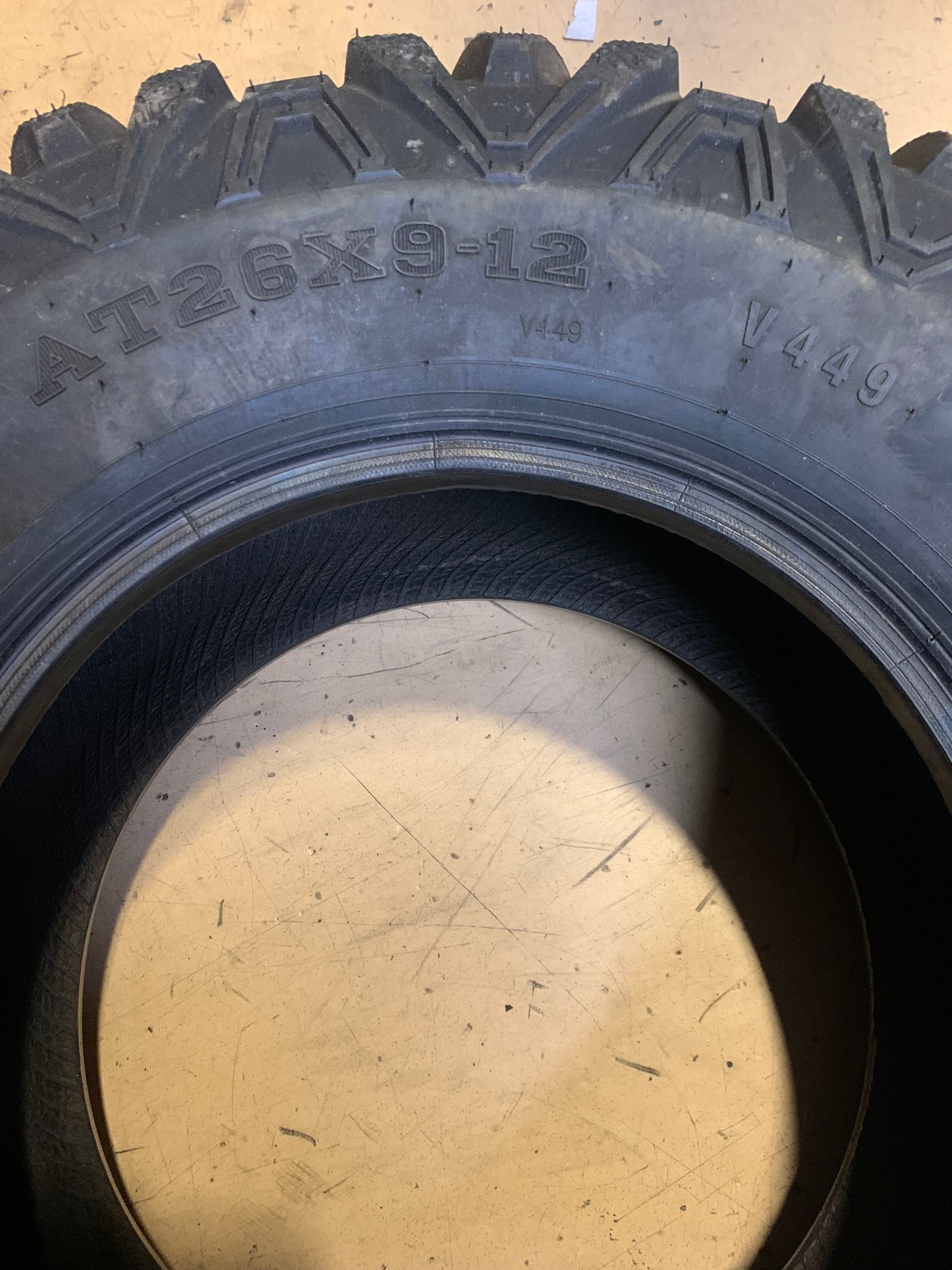 NOS MASSFX V449 BSW AT  26 9 12 49F 6PLY ATV/UTV TIRE V26912