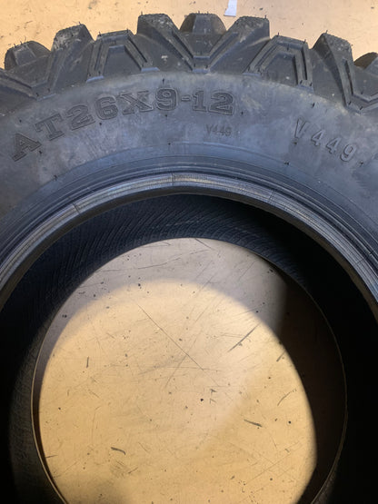 NOS MASSFX V449 BSW AT  26 9 12 49F 6PLY ATV/UTV TIRE V26912