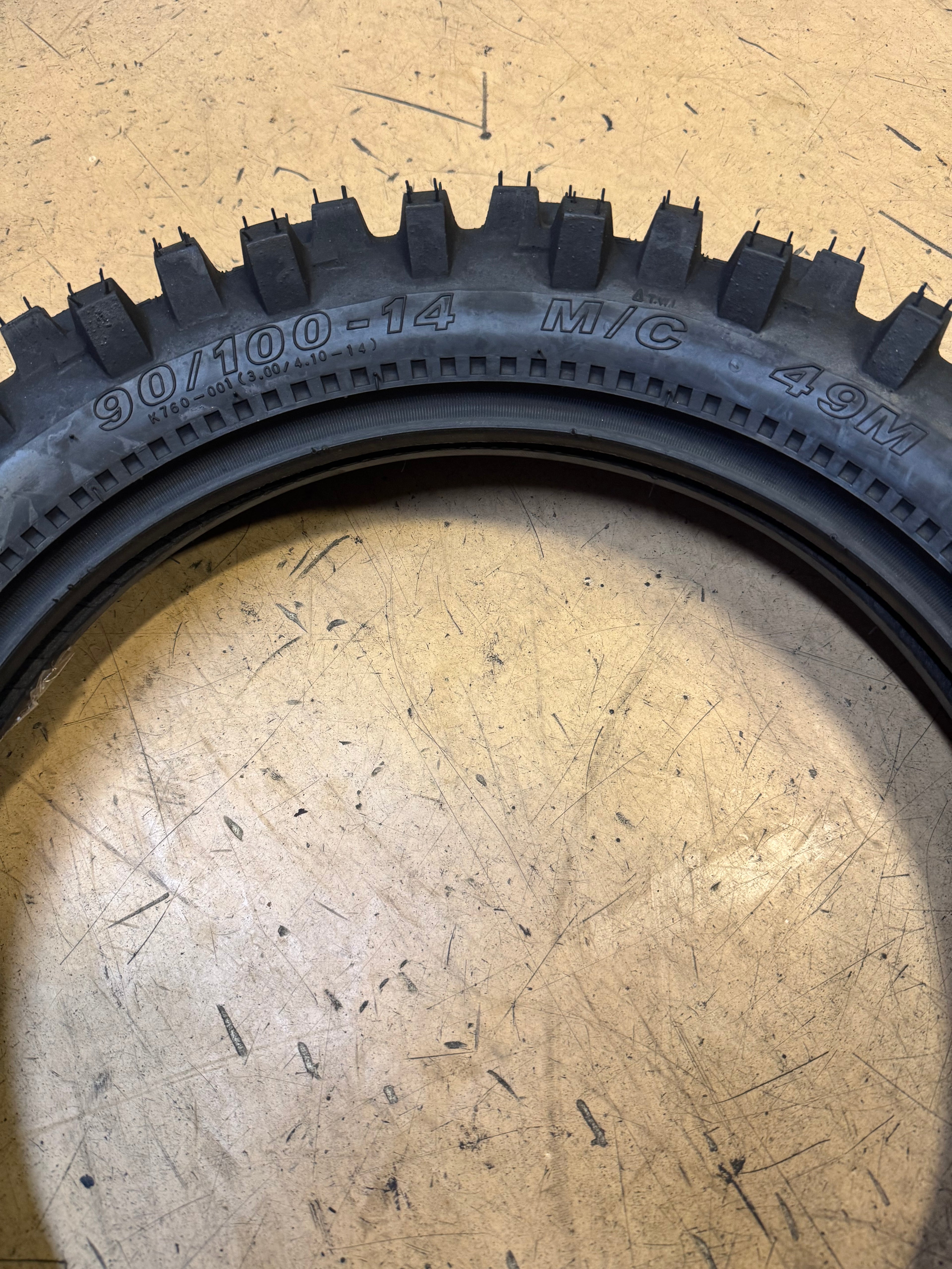 KENDA K-760 TRAK MASTER BSW  90 100 14 49M REAR MOTORCYCLE TIRE KEN559