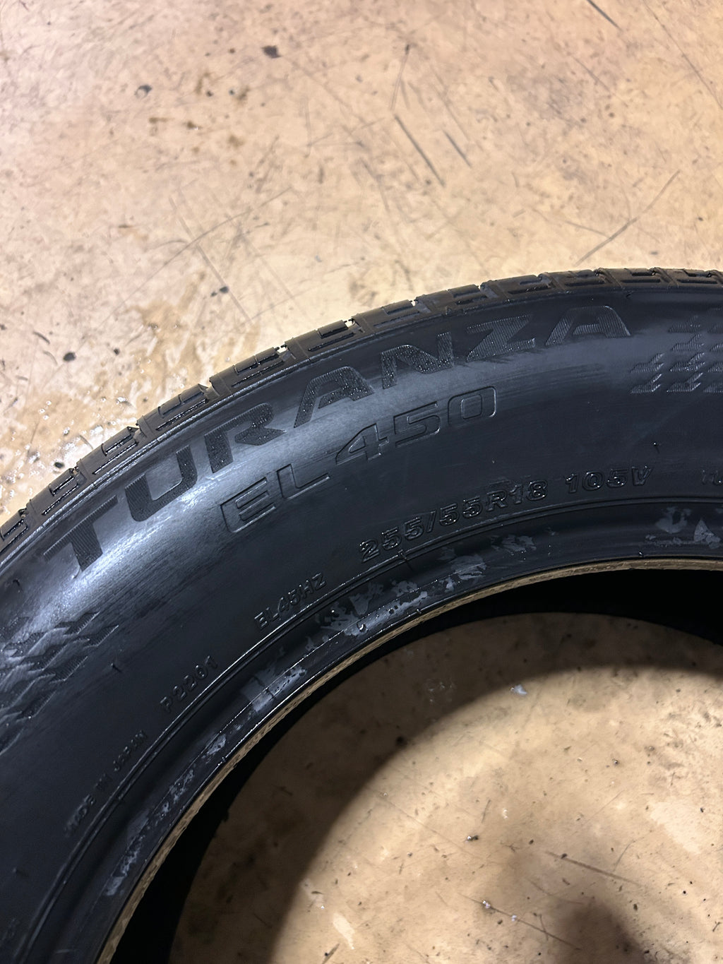 BRIDGESTONE TURANZA EL450 ENLITEN BSW P 255 55 18 105V ALL SEASON TIRE 014952