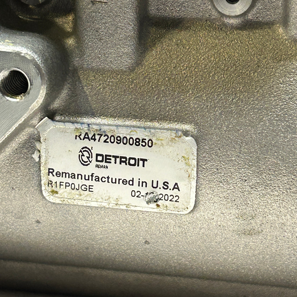 REMAN. GENUINE DETROIT DIESEL HIGH PRESSURE FUEL PUMP RA4720900850