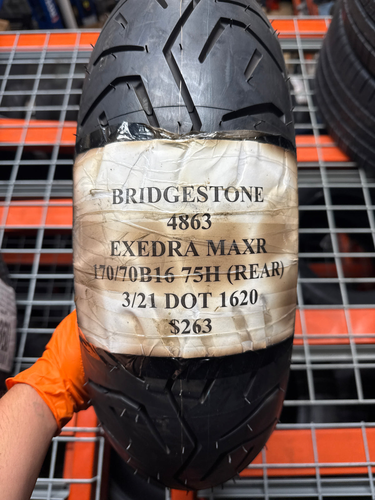NOS BRIDGESTONE EXEDRA MAX-R 170 70 16 75H REAR MOTORCYCLE TIRE 004863