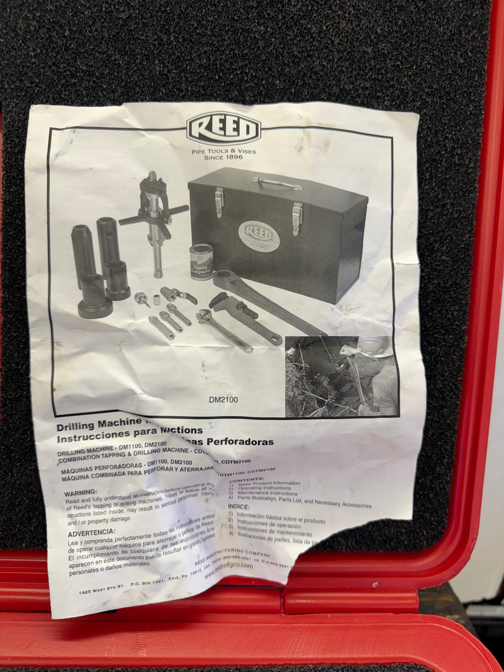 REED DRILLING MACHIN DM2100 (NEEDS FIX)