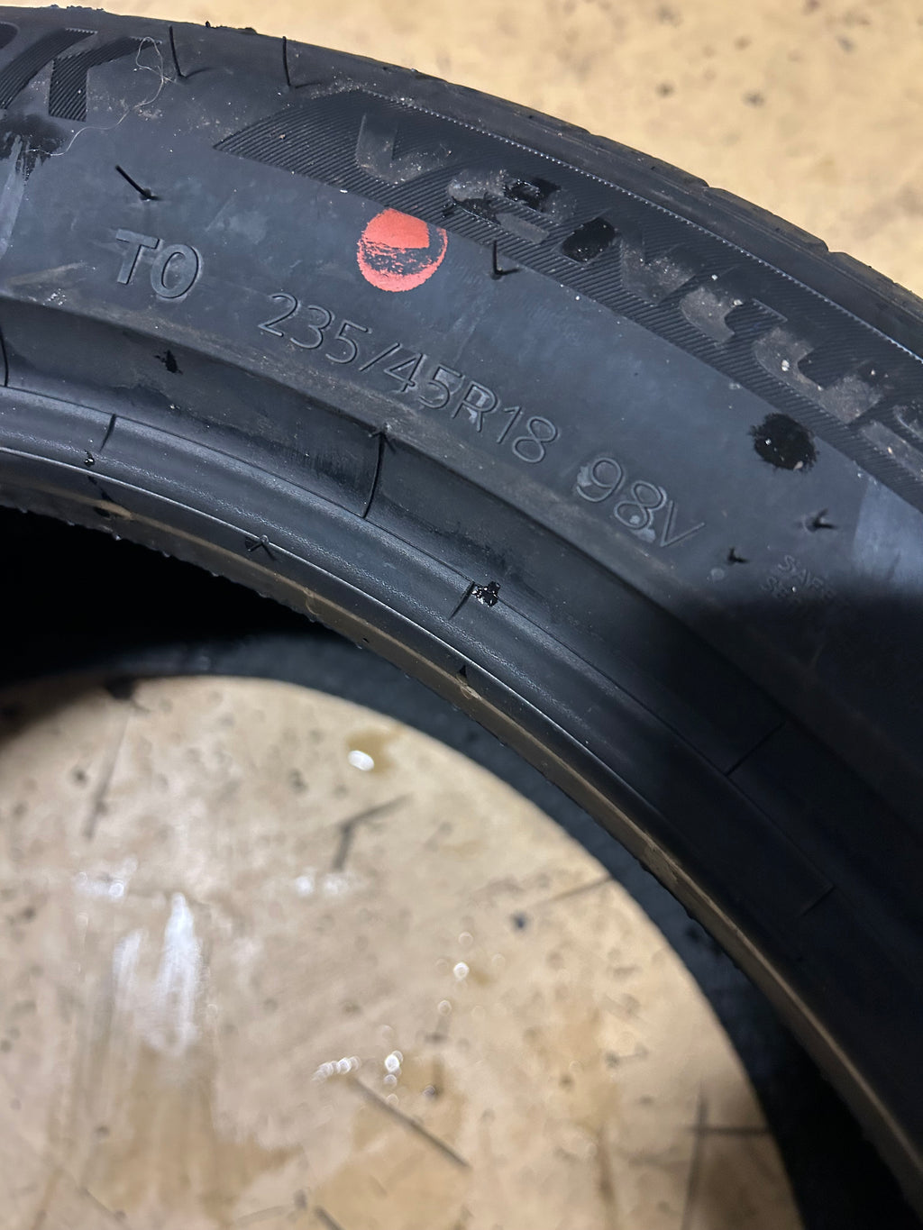 HANKOOK VENTUS S1 AS (T0) BSW P 235 45 18 98V XL PERFORMANCE TIRE 1028523
