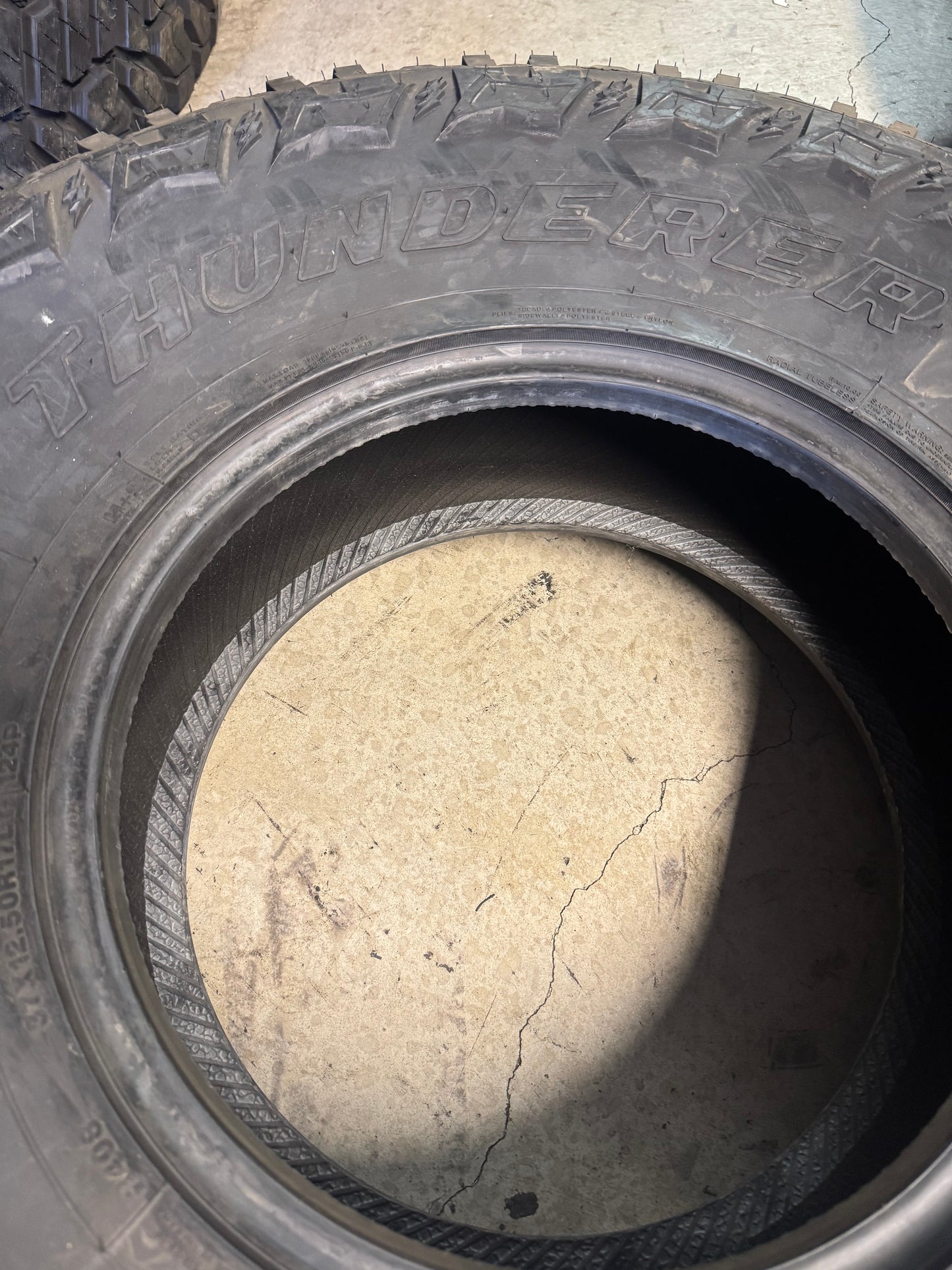 NOS THUNDERER TRAC GRIP M/T R408 BSW LT 37 12.5 17 124P 8PLY MUD TERRAIN TIRE TH2302