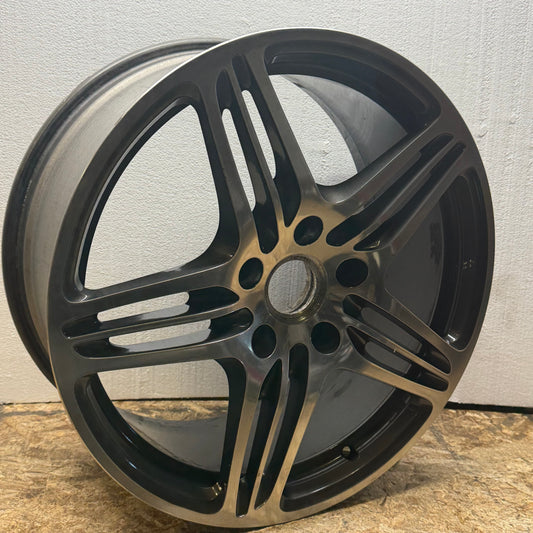 USED PORSCHE 997 TURBO 19X8.5 ET56 5X130 GUNMETAL GRAY MACHINED FACE 997 352 156 05