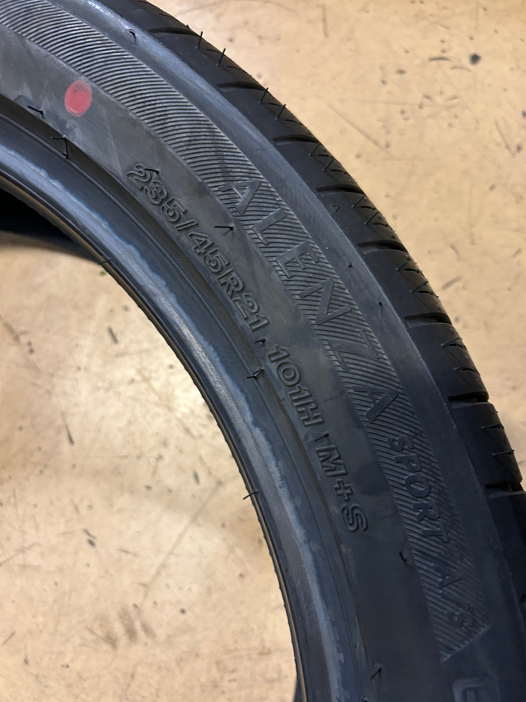 BRIDGESTONE ALENZA SPORT A/S BSW P 235 45 21 101H XL UHP TIRE 013786