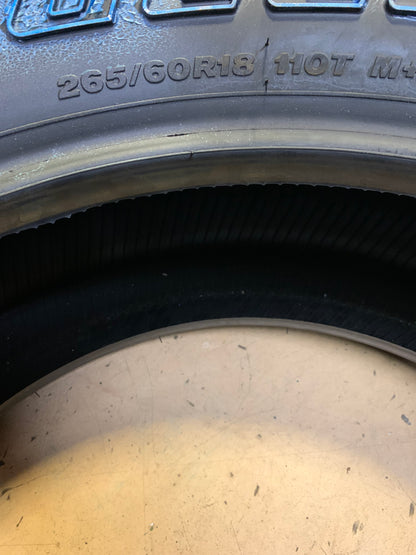 BRIDGESTONE DUELER A/T REVO 3 OWL P 265 60 18 110T ALL TERRAIN TIRE 000051